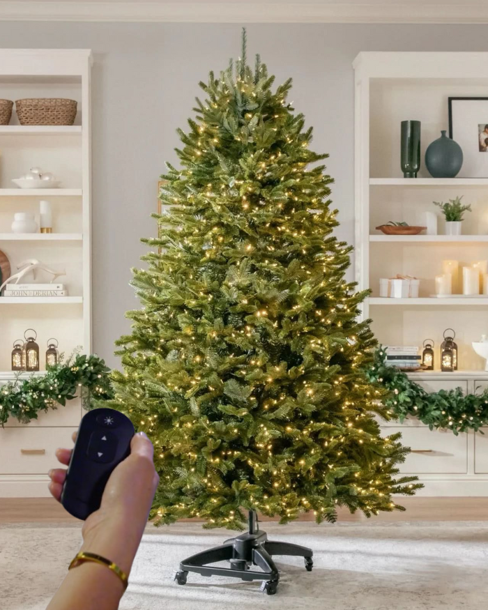 Árvore de Natal com Controle Remoto - Sistema Ajustável Crescer e Guardar