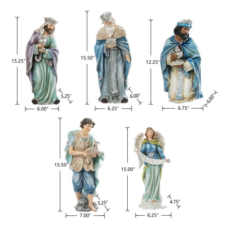 Presépio Luxo com 12 Peças em Resina – Conjunto Completo