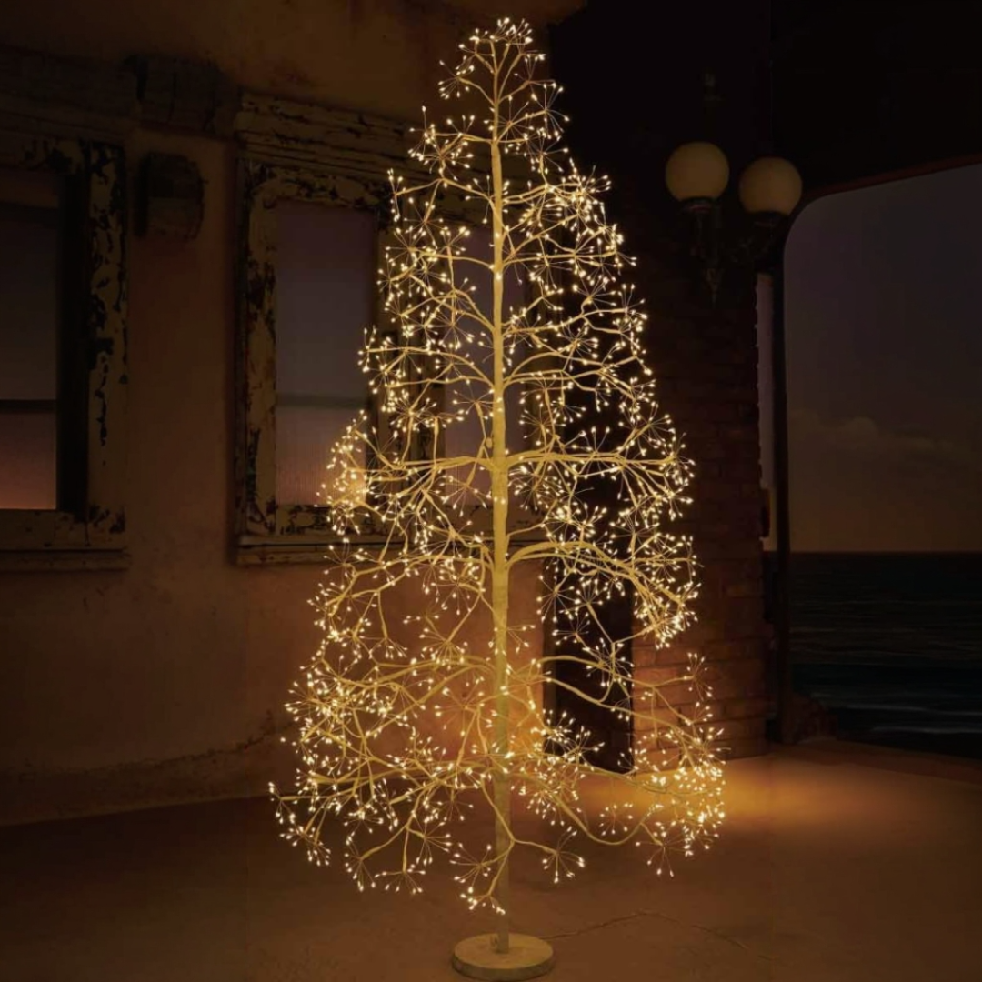 Árvore de Natal 180cm com Luzes de LEDs Frias e Quentes