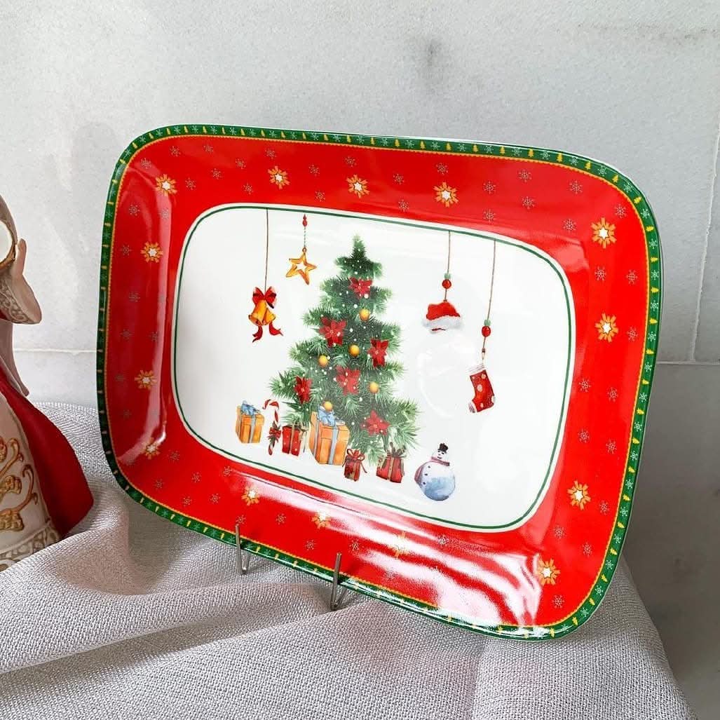 Conjunto de Porcelana Natalino com 6 Peças