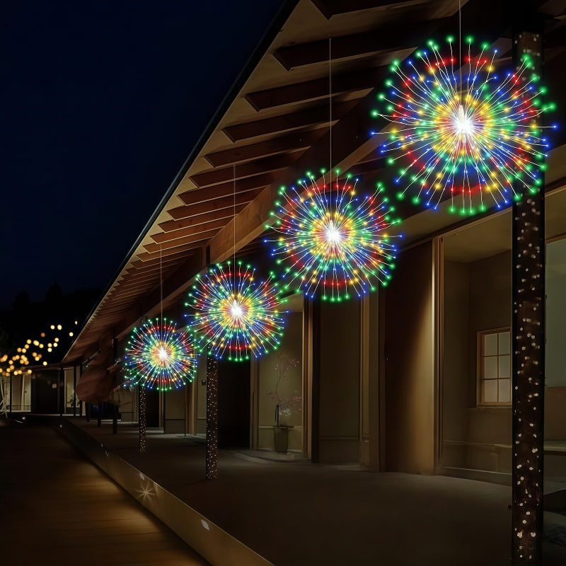 Kit de Luzes solares de fogos de artifício de Natal ao ar livre