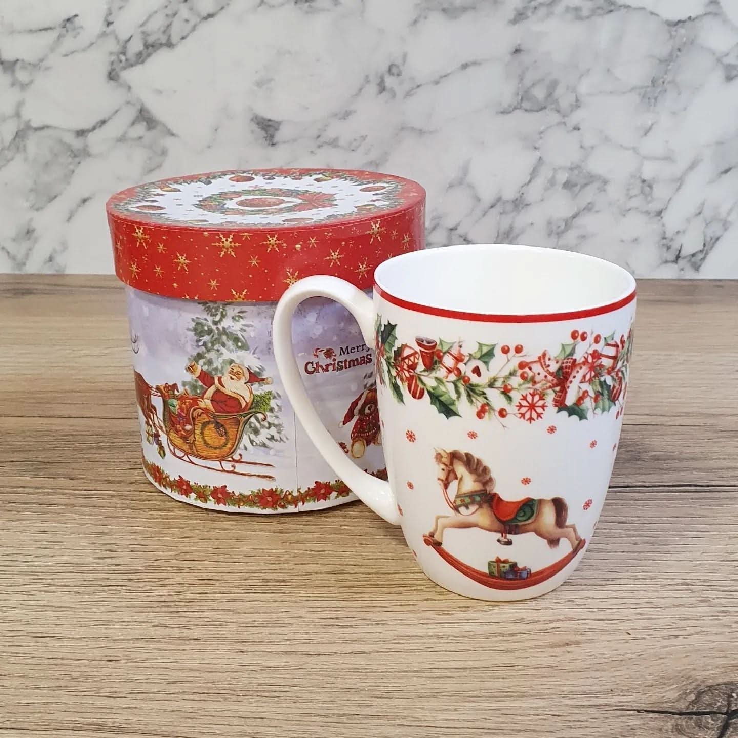 Conjunto de Porcelana Natalino com 9 Peças