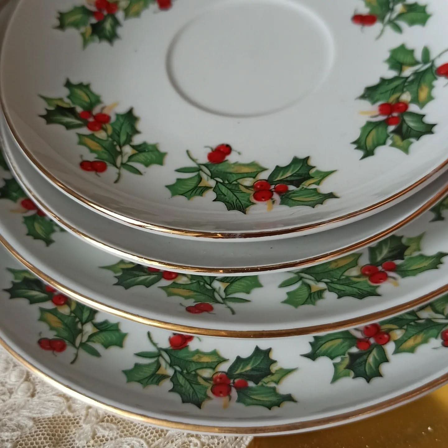 Conjunto de Porcelana Natalino com 12 Peças