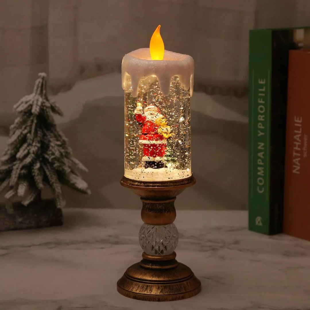 Kit 3 Velas Decorativa Globo de Neve - Musical e LED Luxo