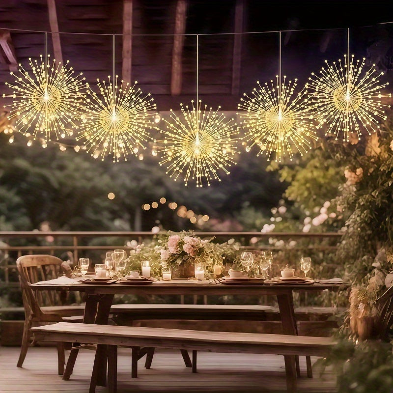 Kit de Luzes solares de fogos de artifício de Natal ao ar livre