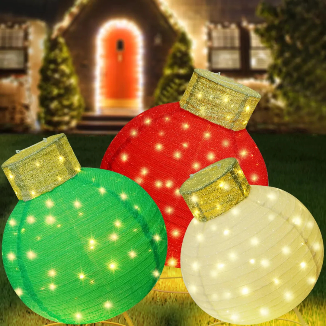Esfera Enfeites de Natal para áreas externas e internas - 180 luzes LED - 8 funções de iluminação