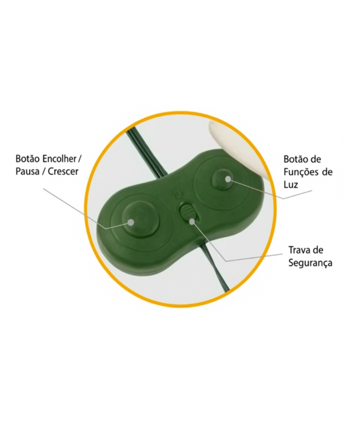 Árvore de Natal com Controle Remoto - Sistema Ajustável Crescer e Guardar
