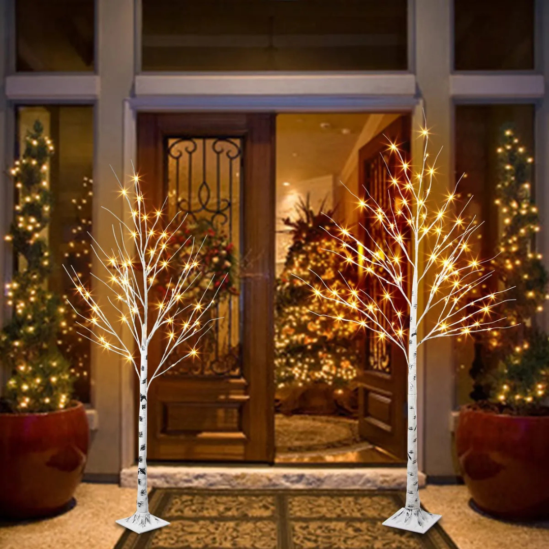 Árvore de Natal Bétula com 24 LEDs de 60 cm