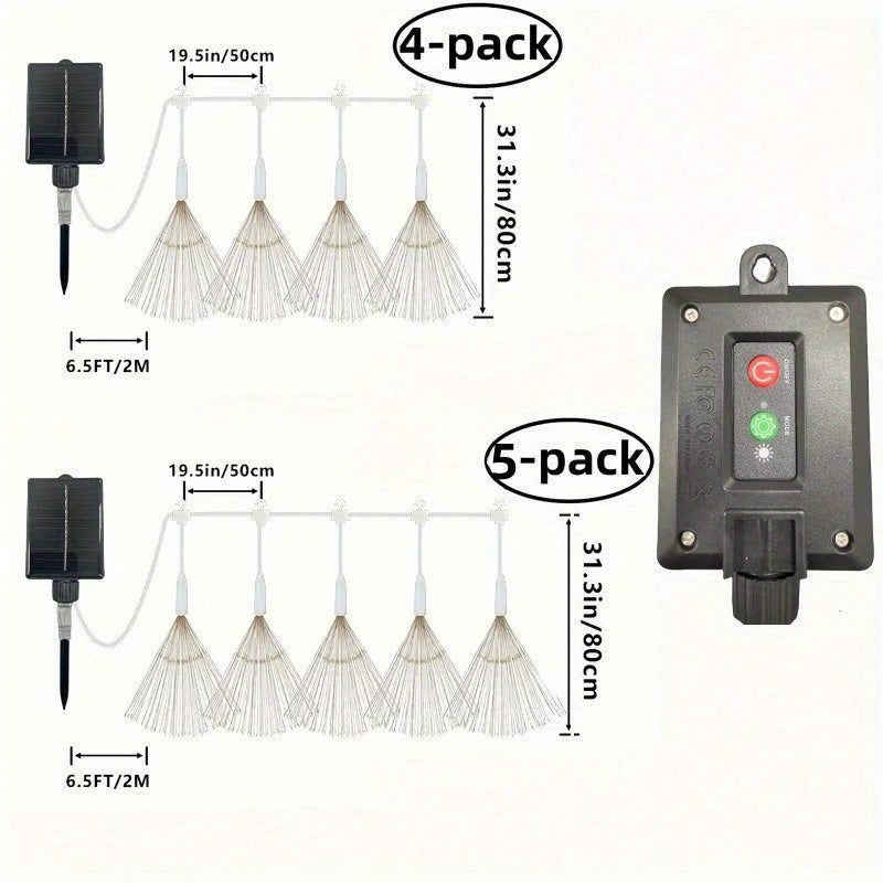 Kit de Luzes solares de fogos de artifício de Natal ao ar livre