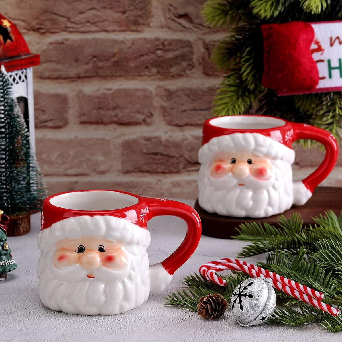 Kit de Canecas Vintage Papai Noel