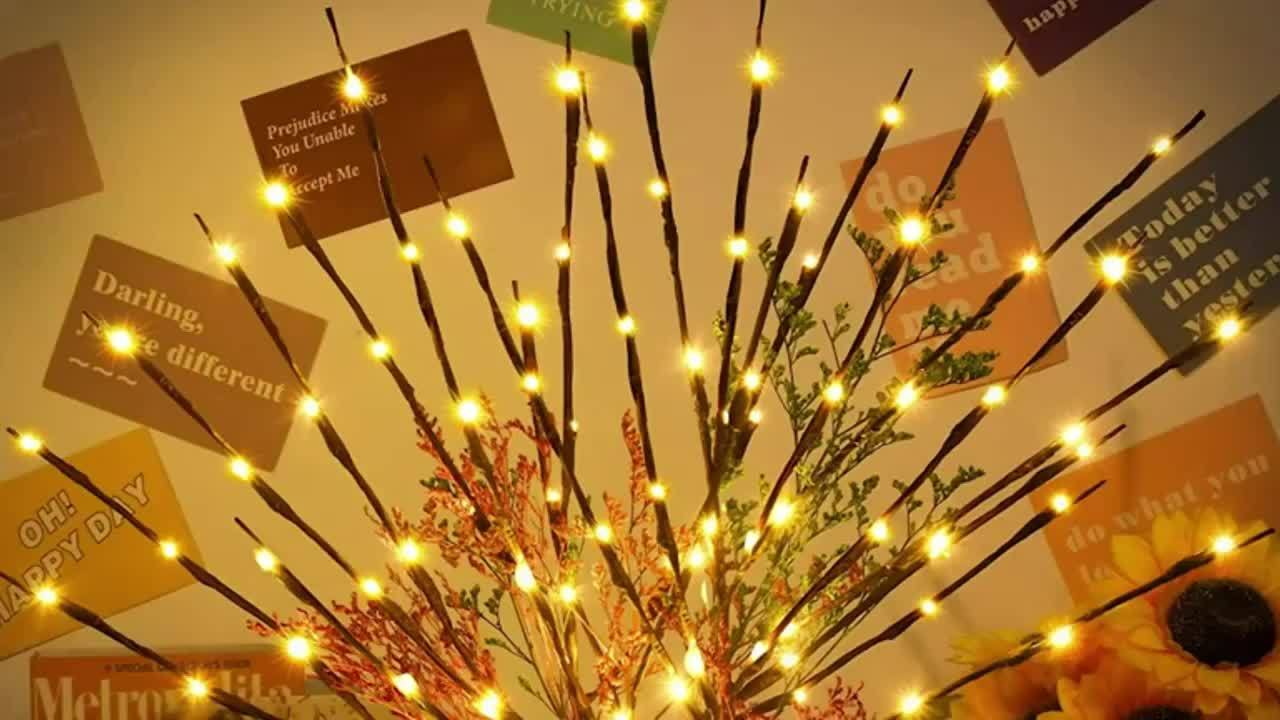 Cordão com 20 Candeeiros LED Decorativos – Luz Quente Floral