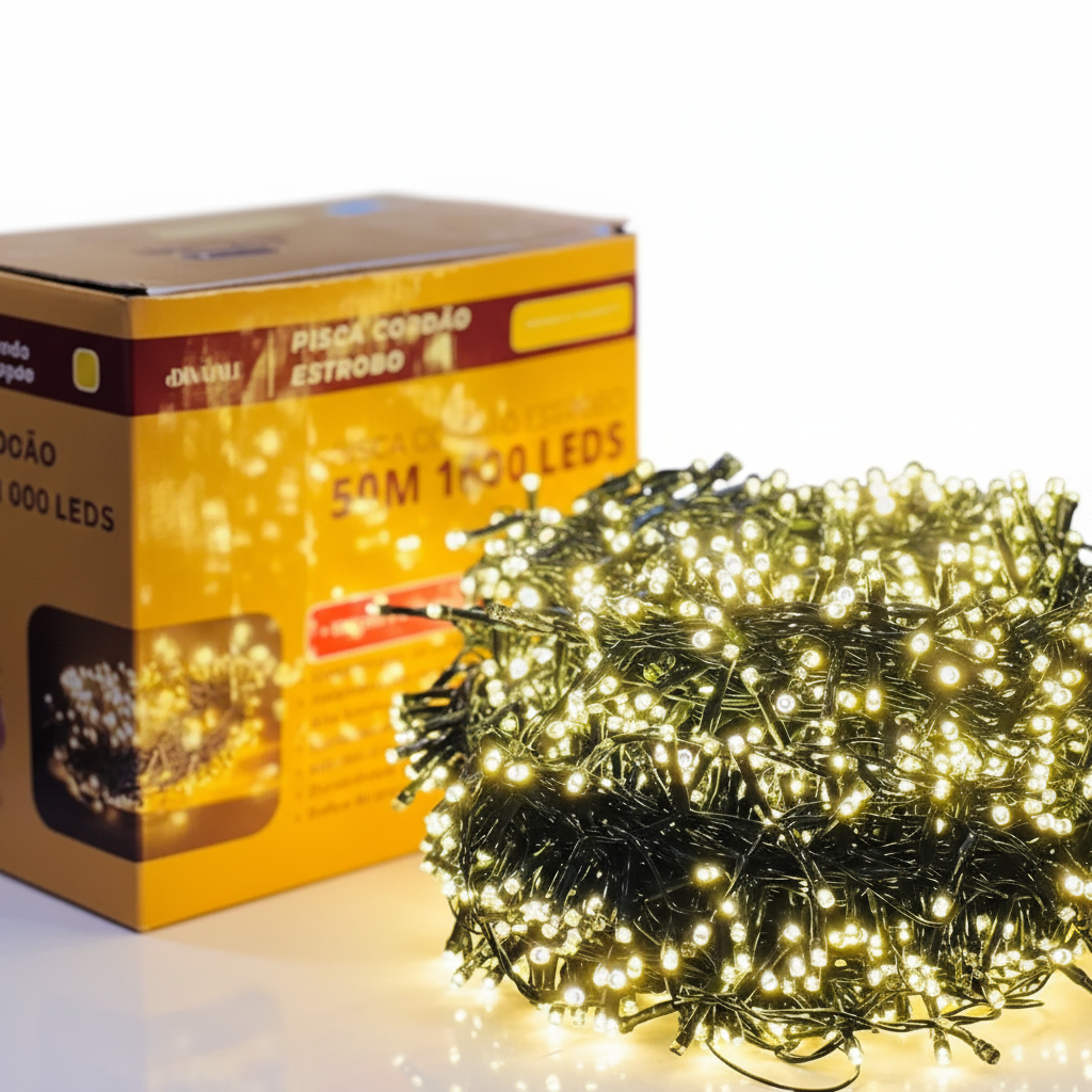 Fio de Luzes LED - Cordão de Fadas para Natal