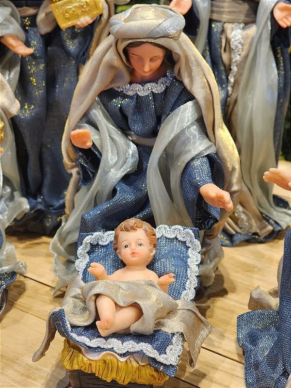 Presépio Sagrada Família – 11 Peças em Resina Premium