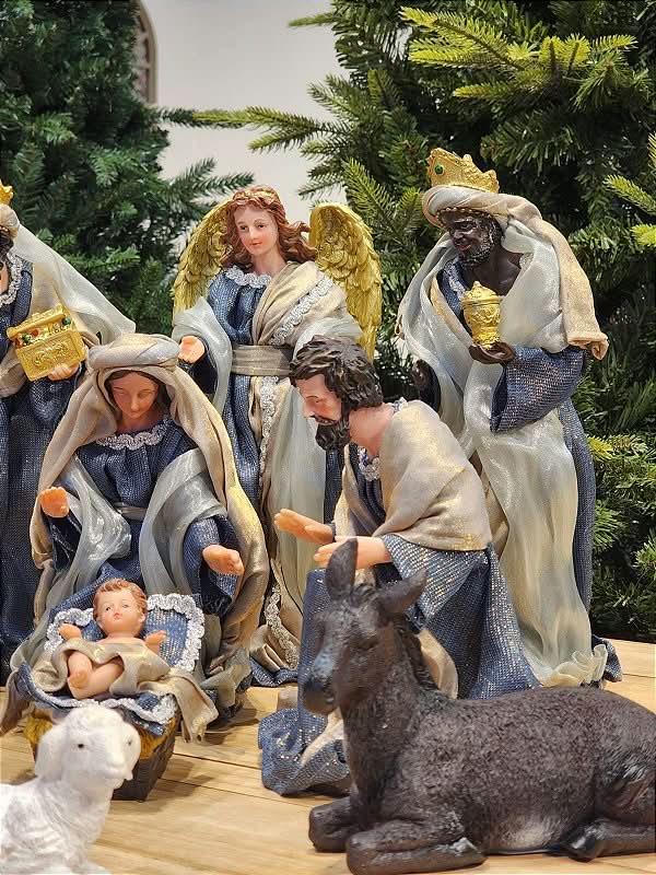 Presépio Sagrada Família – 11 Peças em Resina Premium