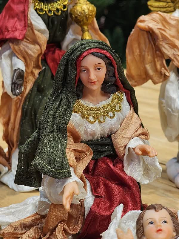 Presépio Sagrada Família em Tecido – 11 Peças Artesanais