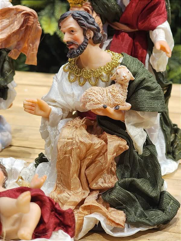 Presépio Sagrada Família em Tecido – 11 Peças Artesanais