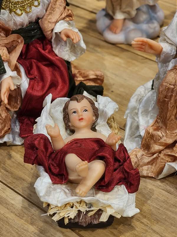 Presépio Sagrada Família em Tecido – 11 Peças Artesanais