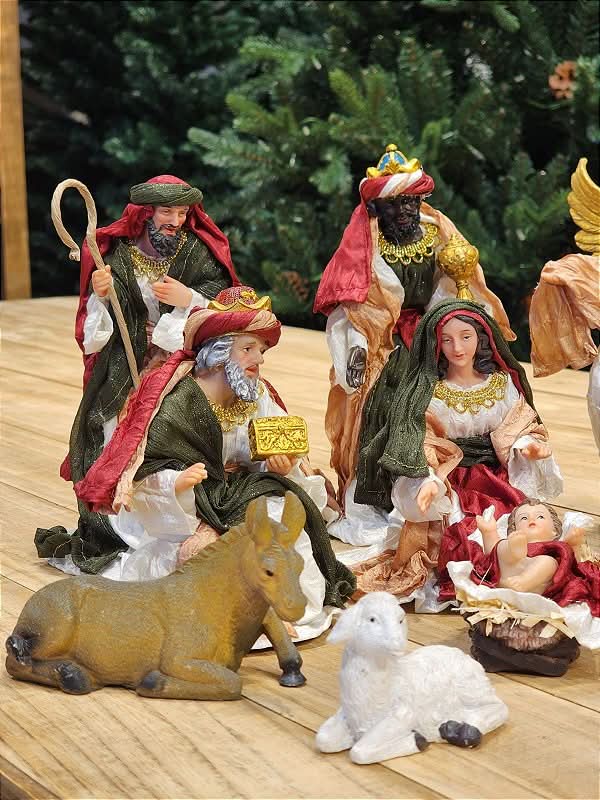 Presépio Sagrada Família em Tecido – 11 Peças Artesanais