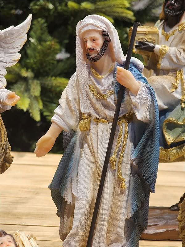 Presépio Sagrada Família 11 Peças em Resina | 20cm e 33cm