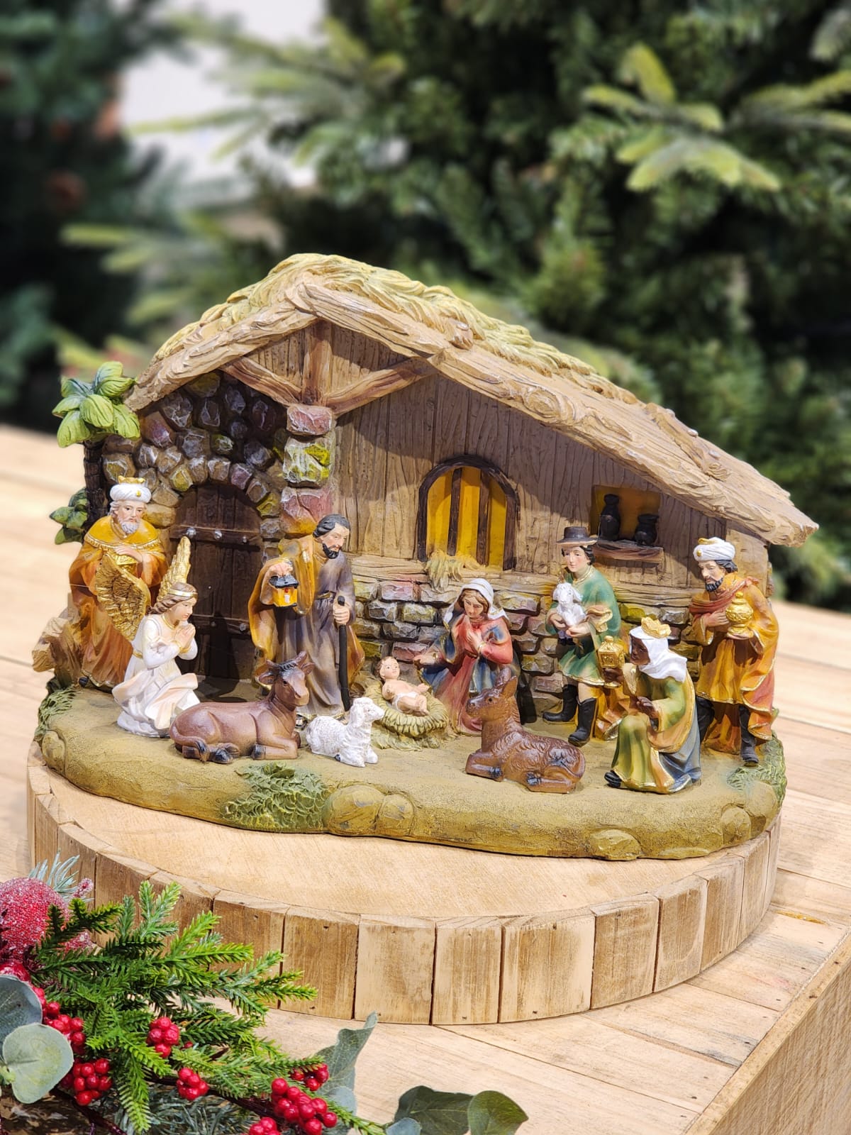 Presépio Musical em Resina com Som | 28cm e 45cm