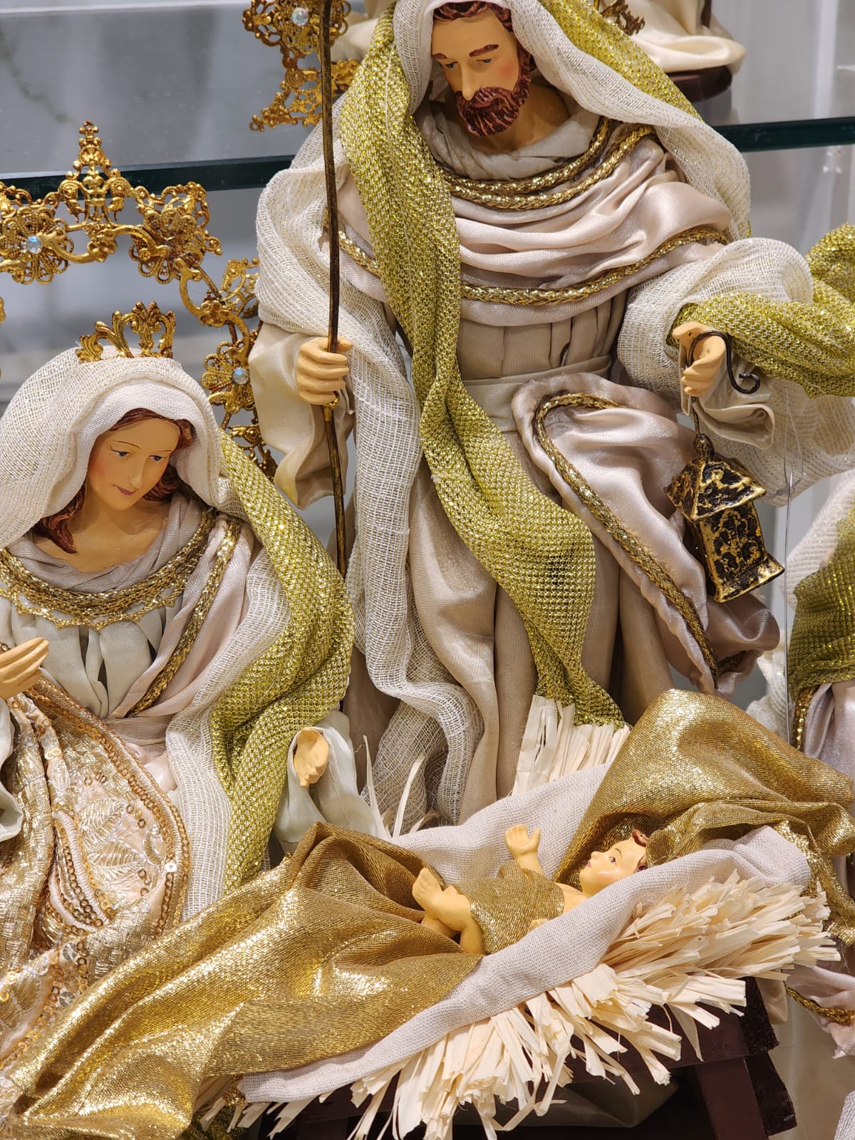 Sagrada Família Champanhe e Dourado | 28cm e 45cm