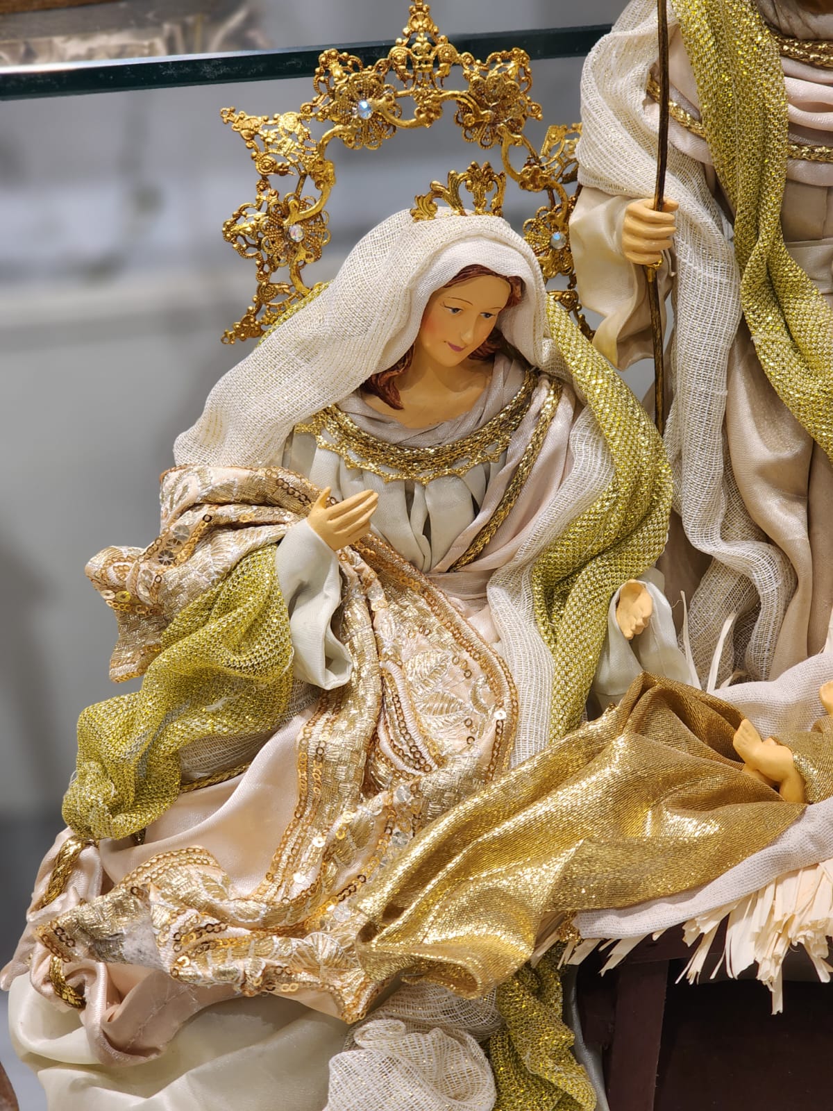 Sagrada Família Champanhe e Dourado | 28cm e 45cm