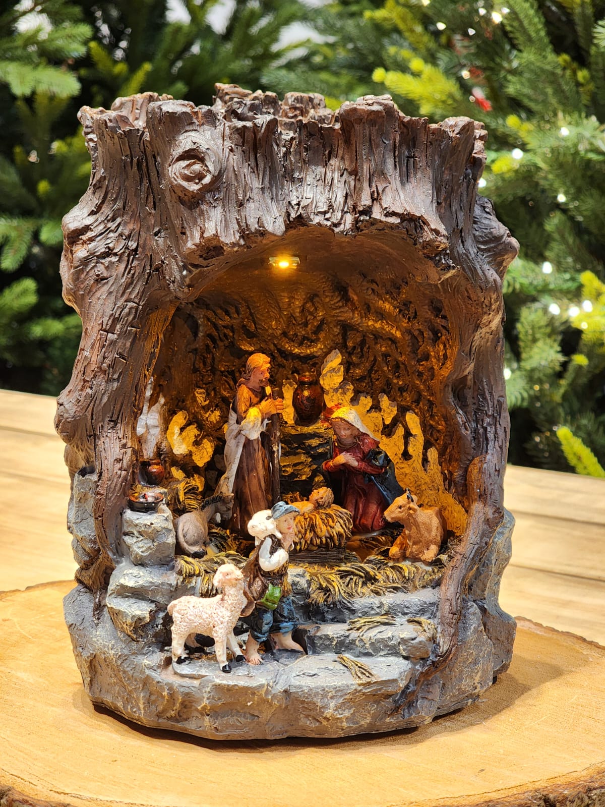 Presépio Iluminado Vila Natalina na Pedra | 28cm e 45cm