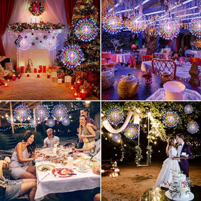 Kit de Luzes solares de fogos de artifício de Natal ao ar livre