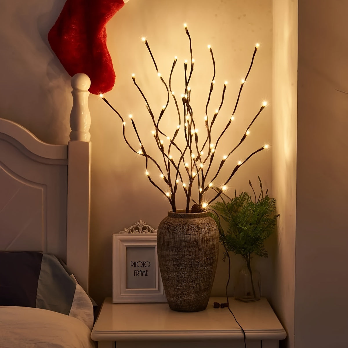 Cordão com 20 Candeeiros LED Decorativos – Luz Quente Floral