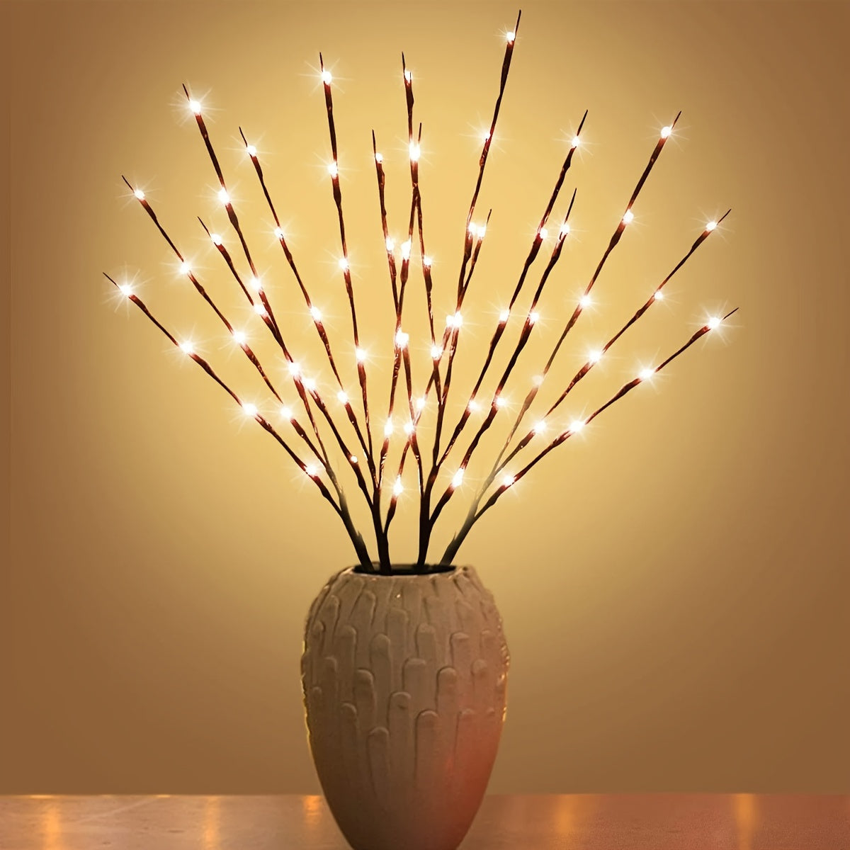 Cordão com 20 Candeeiros LED Decorativos – Luz Quente Floral