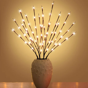 Cordão com 20 Candeeiros LED Decorativos – Luz Quente Floral