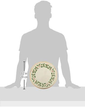 Jogo de Jantar Natalino com Pratos e Canecas – 12 Peças