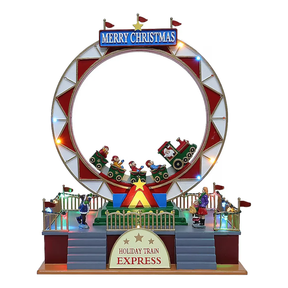 Enfeite Roda Gigante Natalino Natal Papai Noel Led Musical