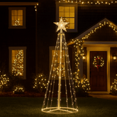 Árvore de Natal LED Jardim 1,5m e 2,2m Bivolt – Luz Branco Quente