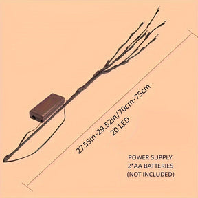 Cordão com 20 Candeeiros LED Decorativos – Luz Quente Floral