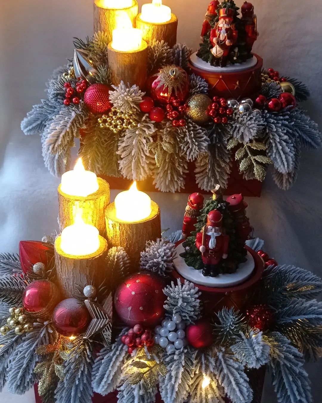 Kit De Luxo Guirlanda + Decoração Natalina Luxo com Led 65CM