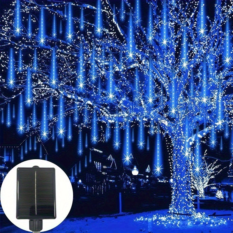 Luzes de Chuva Solar – 192/288 LEDs Gotas de Água | 8 Modos Cascata Natalina