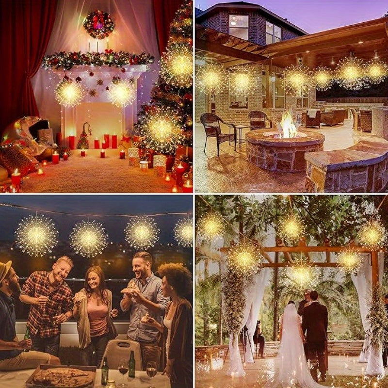Kit de Luzes solares de fogos de artifício de Natal ao ar livre