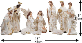 Presépio Católico Sagrada Família – 11 Peças em Resina (13 a 30 cm)