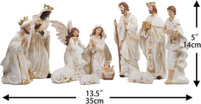 Presépio Católico Sagrada Família – 11 Peças em Resina (13 a 30 cm)