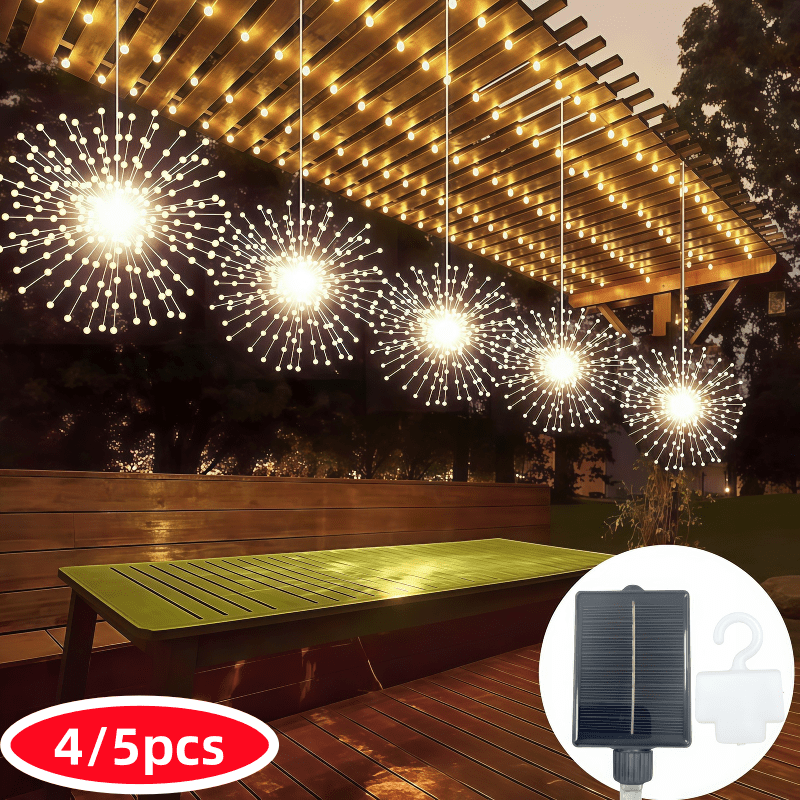 Kit de Luzes solares de fogos de artifício de Natal ao ar livre