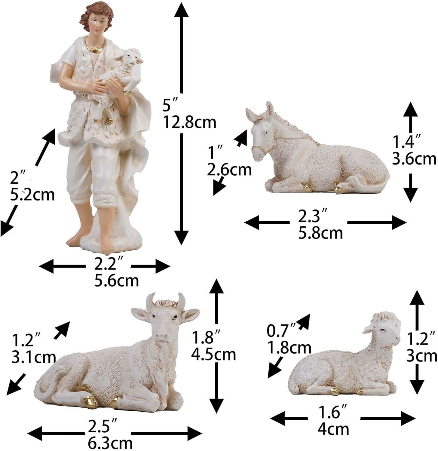 Presépio Católico Sagrada Família – 11 Peças em Resina (13 a 30 cm)