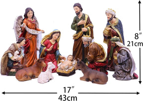 Presépio Tradicional Sagrada Família – Conjunto com 11 Peças (21 a 32 cm)