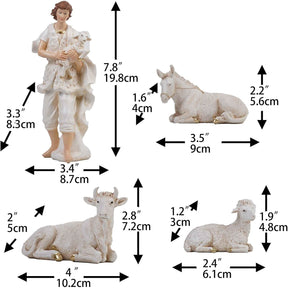 Presépio Católico Sagrada Família – 11 Peças em Resina (13 a 30 cm)