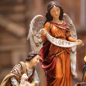 Presépio Tradicional Sagrada Família – Conjunto com 11 Peças (21 a 32 cm)