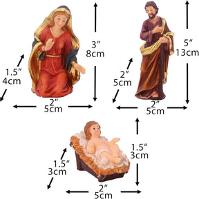 Presépio Tradicional Sagrada Família – Conjunto com 11 Peças (21 a 32 cm)