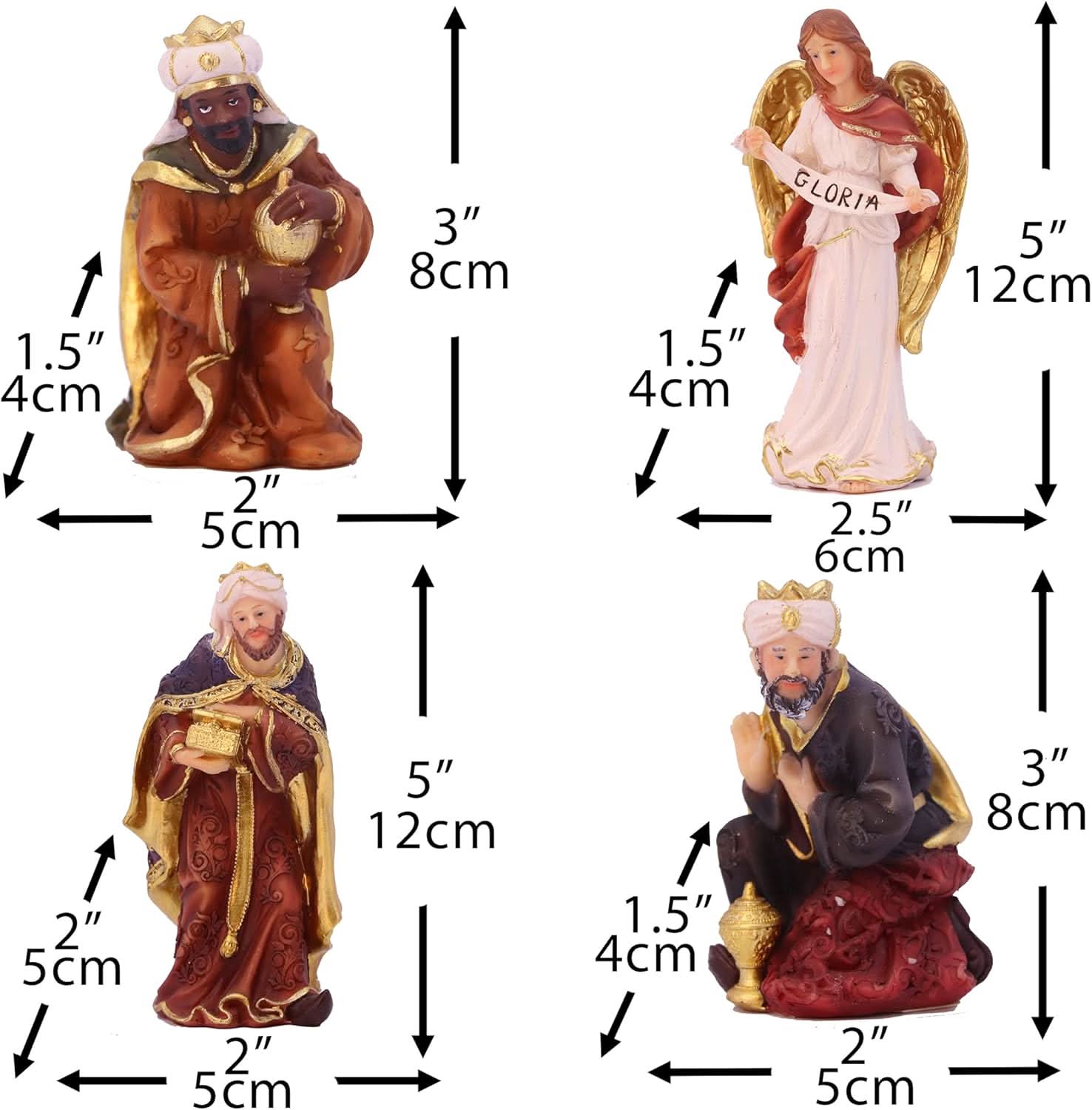 Presépio Tradicional Sagrada Família – Conjunto com 11 Peças (21 a 32 cm)