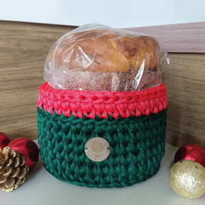 Porta Panetone de Crochê Artesanal - Decoração e Presente de Natal