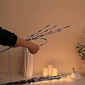 Cordão com 20 Candeeiros LED Decorativos – Luz Quente Floral