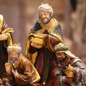 Presépio Tradicional Sagrada Família – Conjunto com 11 Peças (21 a 32 cm)